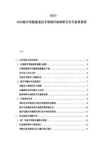2025-2030航空母艦建造技術領域詳細調研及有關前景展望