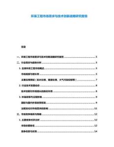 環保工程市場需求與技術創新戰略研究報告
