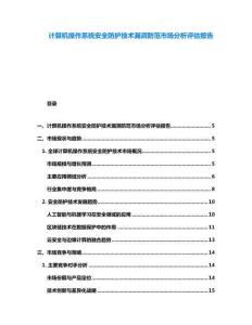 計算機操作系統安全防護技術漏洞防范市場分析評估報告