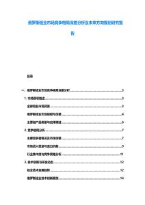 俄羅斯鋁業(yè)市場競爭格局深度分析及未來方向規(guī)劃研究報告