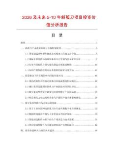2026及未来5-10年斜弧刀项目投资价值分析报告