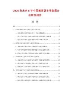 2026及未来5年中国擦背袋市场数据分析研究报告