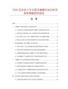 2026及未来5年中国手编帽市场分析及竞争策略研究报告