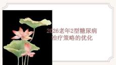 2026老年2型糖尿病治療策略的優化