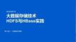 大数据存储技术HDFS与HBase实践