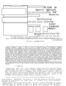 SV-LLM：一種使用大語言模型進行 SoC 安全驗證的代理方法
