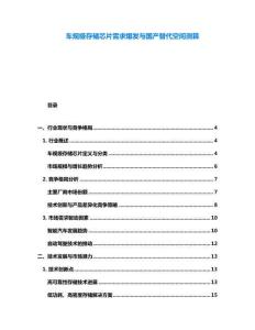 车规级存储芯片需求爆发与国产替代空间测算