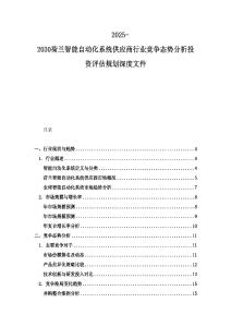 2025-2030荷蘭智能自動化系統供應商行業競爭態勢分析投資評估規劃深度文件