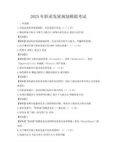 2025年職業(yè)發(fā)展規(guī)劃模擬考試