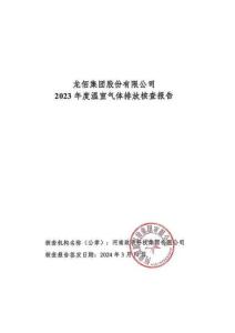 龙佰集团股份有限公司2023 年度温室气体排放核查报告