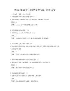 2025年青少年網絡安全知識競賽試卷