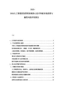 2025-2030人工智能医院管理系统核心技术突破市场前景与融资风险评估报告