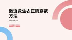 激流救生衣正确穿戴方法