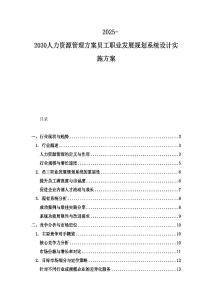 2025-2030人力资源管理方案员工职业发展规划系统设计实施方案