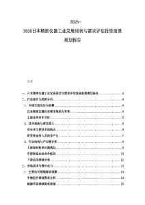 2025-2030日本精密仪器工业发展现状与需求评估投资前景规划报告