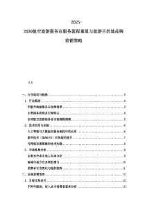 2025-2030航空旅游服务业服务流程重组与旅游目的地品牌营销策略
