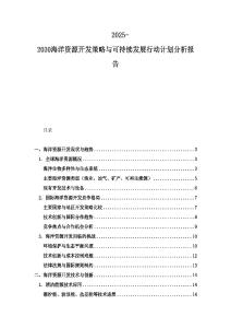 2025-2030海洋资源开发策略与可持续发展行动计划分析报告