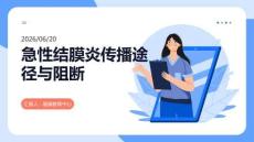急性结膜炎传播途径与阻断