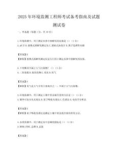 2025年環境監測工程師考試備考指南及試題測試卷