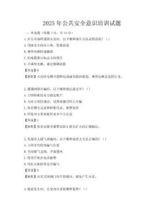 2025年公共安全意识培训试题