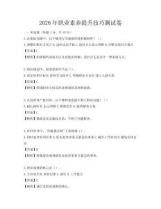 2026年职业素养提升技巧测试卷