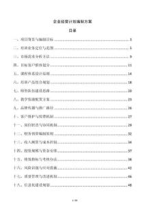 企业经营计划编制方案
