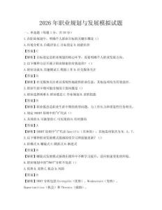 2026年职业规划与发展模拟试题