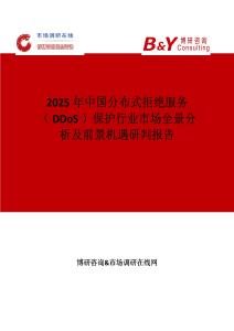 2025年中國分布式拒絕服務（ DDoS ）保護行業市場全景分析及前景機遇研判報告