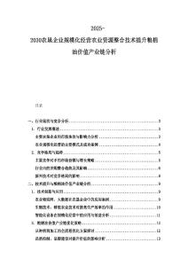 2025-2030农垦企业规模化经营农业资源整合技术提升粮棉油价值产业链分析