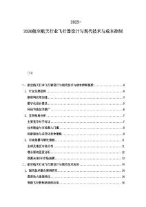 2025-2030航空航天行業(yè)飛行器設(shè)計(jì)與現(xiàn)代技術(shù)與成本控制