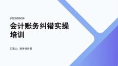 會計賬務糾錯實操培訓PPT