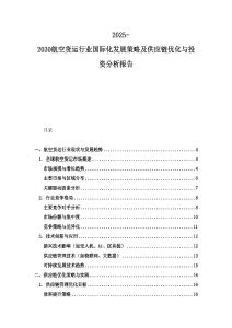 2025-2030航空貨運行業(yè)國際化發(fā)展策略及供應鏈優(yōu)化與投資分析報告