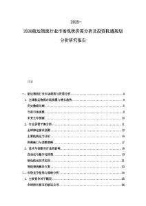 2025-2030航運物流行業(yè)市場現(xiàn)狀供需分析及投資機遇規(guī)劃分析研究報告
