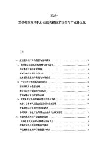 2025-2030航空發(fā)動(dòng)機(jī)行業(yè)的關(guān)鍵技術(shù)攻關(guān)與產(chǎn)業(yè)鏈優(yōu)化
