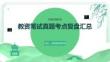 教资笔试真题考点复盘汇总PPT