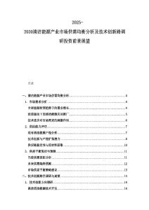 2025-2030清潔能源產業市場供需均衡分析及技術創新路調研投資前景展望