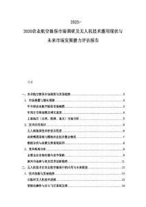 2025-2030農(nóng)業(yè)航空植保市場調(diào)研及無人機(jī)技術(shù)應(yīng)用現(xiàn)狀與未來市場發(fā)展?jié)摿υu估報告