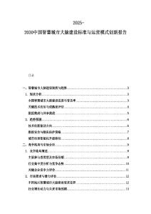 2025-2030中国智慧城市大脑建设标准与运营模式创新报告