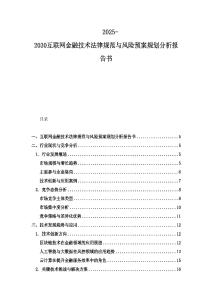 2025-2030互联网金融技术法律规范与风险预案规划分析报告书