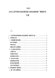 2025-2030人居环境市场发展现状与绿色建筑推广策略研究方案