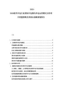 2025-2030软件外包行业国际外包国内外包运营模式分析项目质量保障及其商业战略规划报告