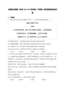 云南省玉溪第一中学2025-2026学年高一下学期6月阶段检测政治试卷（含解析）