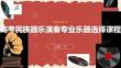 高考民族器乐演奏专业乐器选择课程