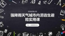 強降雨天氣城市內澇逃生避險實用課