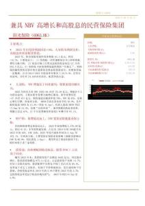 阳光保险(6963.HK)兼具NBV高增长和高股息的民营保险集团-260622