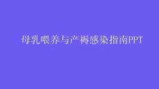 母乳喂養(yǎng)與產(chǎn)褥感染指南PPT