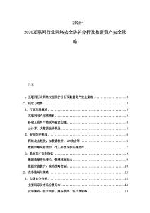 2025-2030互联网行业网络安全防护分析及数据资产安全策略
