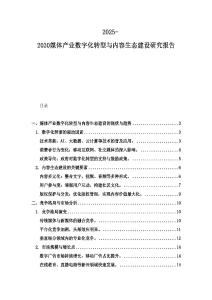 2025-2030媒体产业数字化转型与内容生态建设研究报告