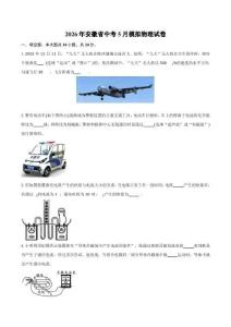 2026年安徽省中考5月模拟物理试卷（含答案）