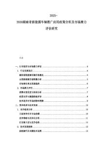 2025-2030湖南省新能源車輛推廣應用政策分析及市場潛力評估研究